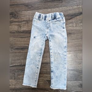 Gap 4T Toddler Girl Skinny Jeans Stretch Ankle Jeggings Light Wash Distressed
